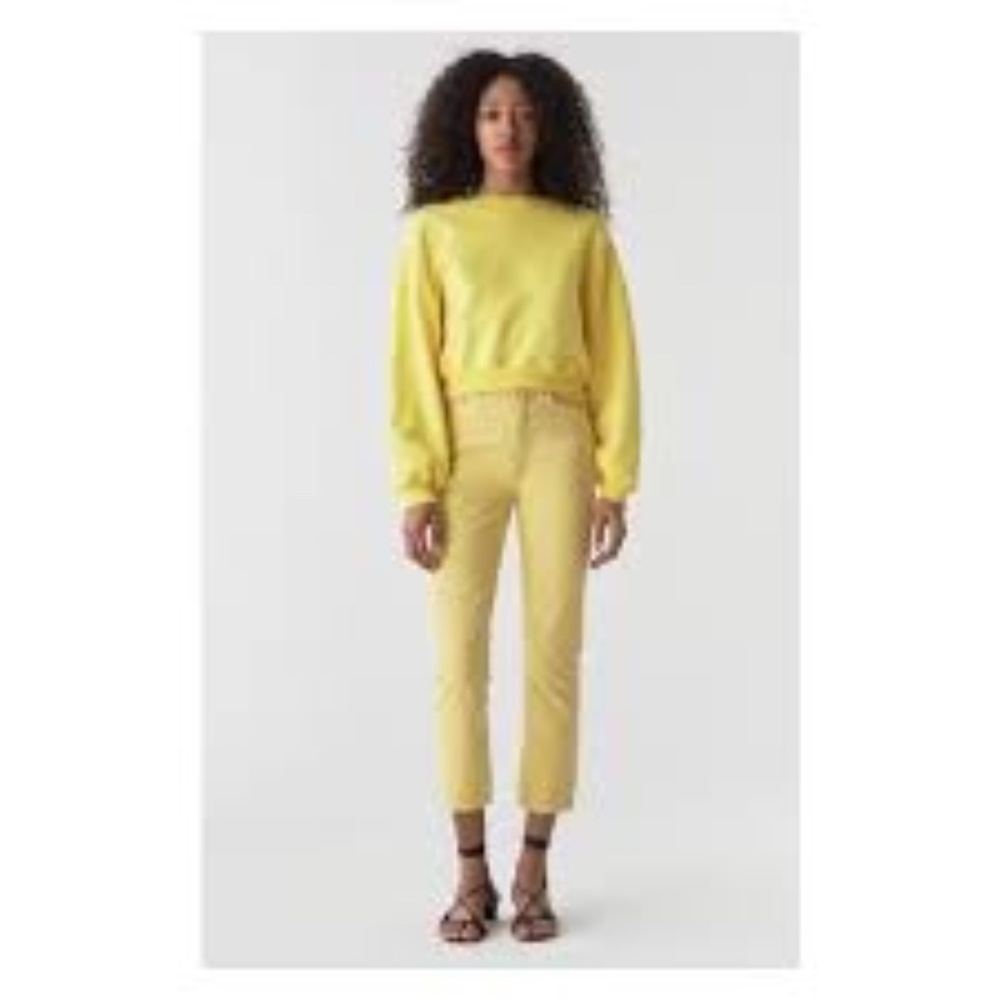 AGOLDE Lemon Yellow Riley Button Fly Jeans size 29